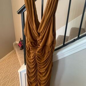 Beautiful Fashion Nova Brown Ruched Dress, Size: 3X